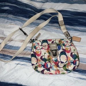 Small multicolor coach purse